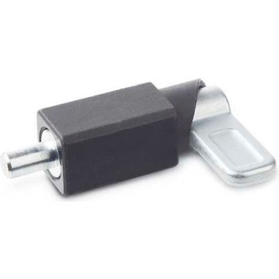 J.W. Winco Spring Latch Square Weldable Black, Pressure Thread 8x14mm Pin