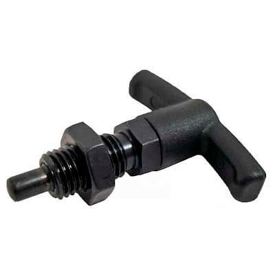 Indexing Plunger w/ T-Handle w/o Rest Lock Nut SS 6.0x25.0N Pressure M12x1.5 Thread 6x9mm Pin
