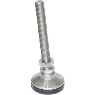 J.W. Winco 8T4SNT SNSM-1.88-1/2X13-4-NI "Snap-Lock" Non-Skid Leveling Mounts SS, Threaded Stud