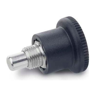 Indexing Plunger Mini w/ Hidden Lock SS 4.5x12.0N Pressure M8x0.75 Thread 5x5mm Pin