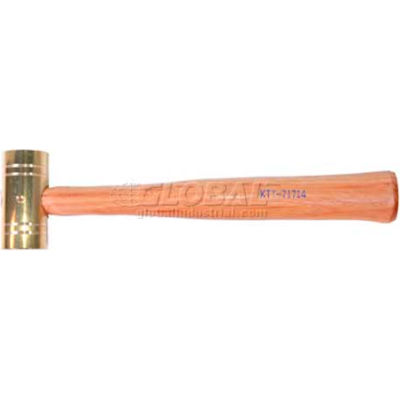 K-Tool KTI-71714 Brass Hammer W/ Hickory Handle - 1 Lb.