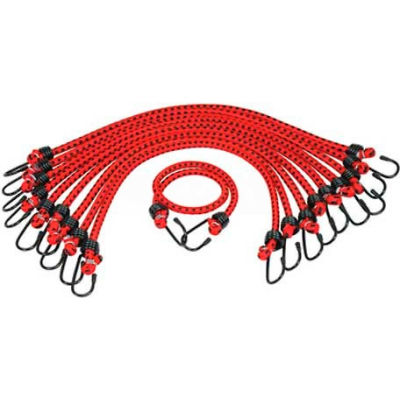 K-Tool KTI-73834 Bungee Cords Heavy Duty 13/32" X 48" - 10 Pack, Assorted Colors