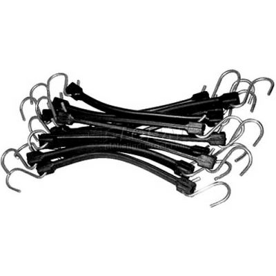 K-Tool KTI-73850 Bungee Cords 21" Epdm Rubber Strap - 10 Pack, Black - Pkg Qty 2
