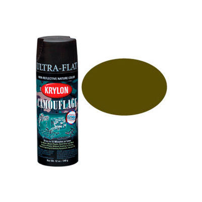 paint krylon camouflage drab olive fusion plastic globalindustrial pkg qty