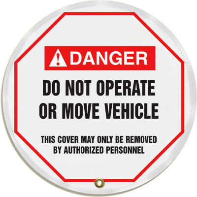 Accuform KDD714 Stopout® Steering Wheel Message Cover, Vinyl, 16" Diameter