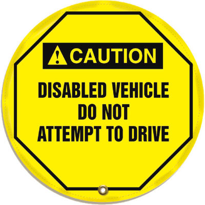 Accuform KDD739 Stopout® Steering Wheel Message Cover, Vinyl, 24" Diameter