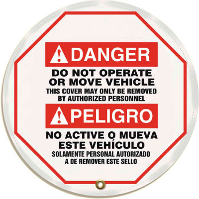 Accuform KDD719 Stopout® Steering Wheel Message Cover, Vinyl, 16" Diameter