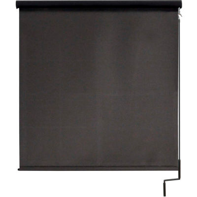 Keystone Fabrics Regal Cordless Outdoor Sun Shade W/ Protective Valance - 6' W x 8' L - Mahogany
