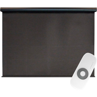 Keystone Fabrics Regal Rechargeable Motorized Outdoor Sun Shade W/Protective Valance, 4X8 - Mahogany