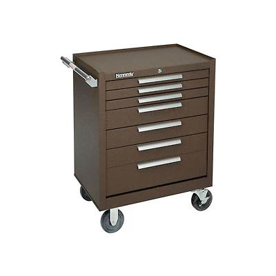 Kennedy® 277XB K1800 Series 27"W X 18"D X 35"H 7 Drawer Brown Roller Cabinet