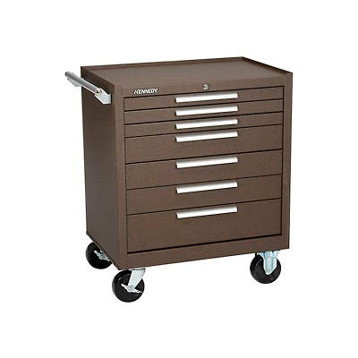 Kennedy® 297XB K2000 Series 29"W X 20"D X 35"H 7 Drawer Brown Roller Cabinet