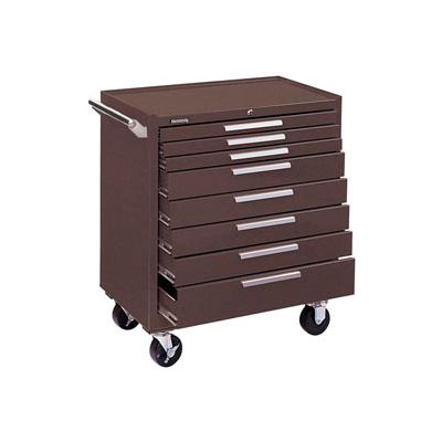 Kennedy® 348XB K2000 Series 34"W X 20"D X 40"H 8 Drawer Brown Roller Cabinet