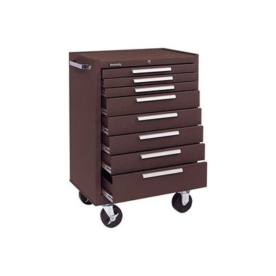 Kennedy® 378XB K1800 Series 27"W X 18"D X 39"H 8 Drawer Brown Roller Cabinet