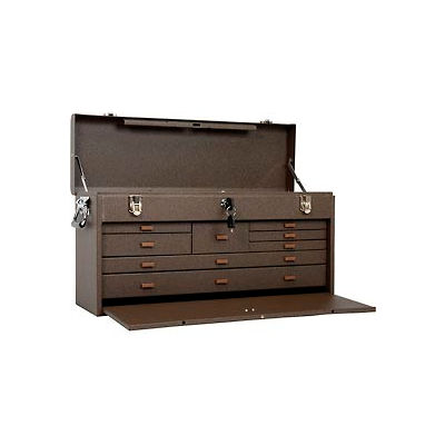 Kennedy® 526B Signature Series 26-3/4"W X 8-1/2"D X 13-5/8"H 8 Drawer Brown Machinists Chest