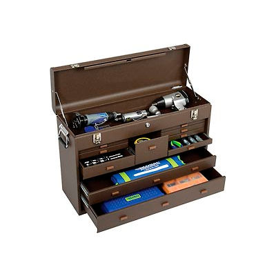 Kennedy® 52611B Signature Series 26-3/4"W X 8-1/2"D X 18"H 11 Drawer Brown Machinists Chest
