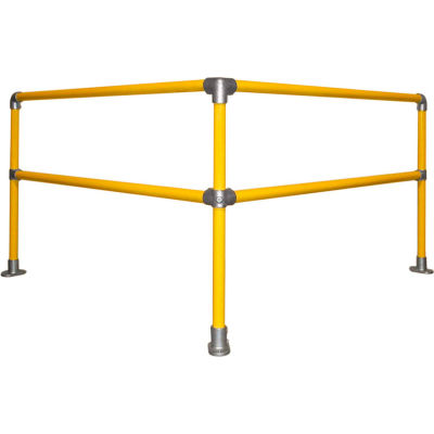 Kee Safety KWIK SC Galvanized Steel Kwik Kit Railing System, 6' x 6' Corner Kit