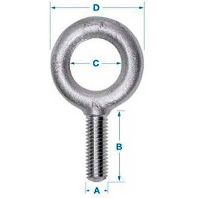 1/4-20 x 1 Ken Forging K2001-ZN Plain Pattern Eyebolts 1/4-20 x 1 Ken Forging K2001-ZN Plain Pattern Eyebolts