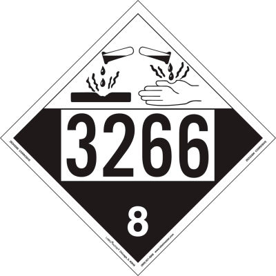 Safety Identification Products | DOT | LabelMaster® ZEZ43266 Corrosive ...