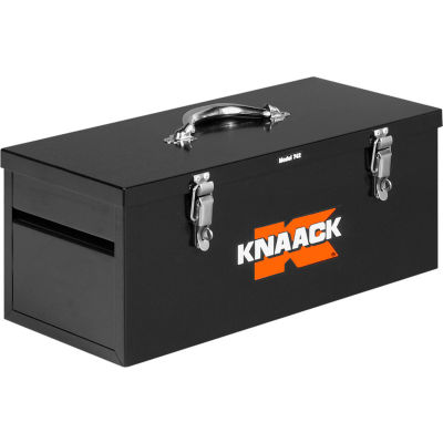 Knaack 742 Hand Tool Box, 22"L, 1.0 Cu. Ft., Steel, Black
