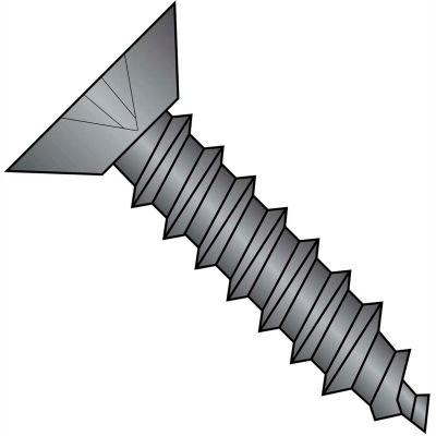 self flat type tapping undercut screws head globalindustrial phillips ab thread pkg zinc screw metal