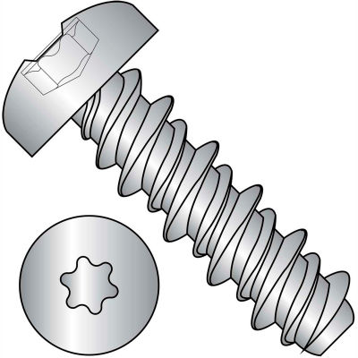 #4 x 1/2 #3HD Six Lobe Pan High Low Screw Fully Threaded 410 Stainless Steel - Pkg of 5000