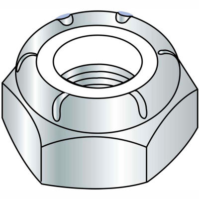 4-40 NTM Thin Pattern Nylon Insert Hex Lock Nut Zinc, Pkg of 4000