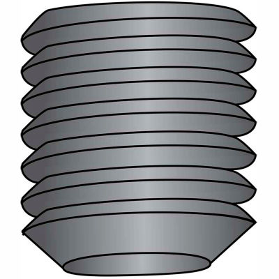 5-40X1/8 Coarse Thread Socket Set Screw Flat Point Plain Imported, Pkg of 5000
