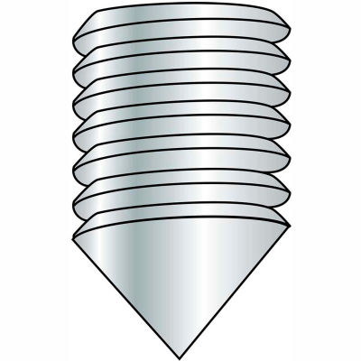 5-40X3/8 Coarse Thread Socket Set Screw Cone Point Plain imported, Pkg of 5000