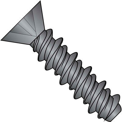 #6 x 1/2 Phillips Flat High Low Screw Fully Threaded Black Oxide and Oil - Pkg of 10000