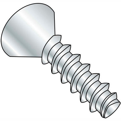 #6 x 5/8 Phillips Flat Plastite alt. 48-2 Fully Threaded - Zinc Bake And Wax - Pkg of 10000