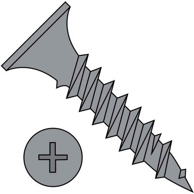 #6 x 1 Phillips Bugle Head Fine Thread Drywall Screw Black Phosphate - Pkg of 10000