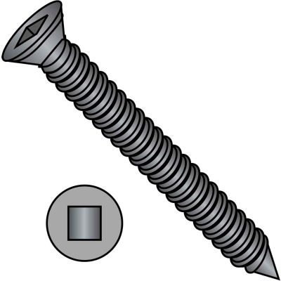 #6 x 2-1/4 Square Drive Trim Head Drywall Screw Fine Thread Black Phosphate - Pkg of 3000