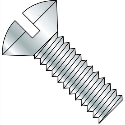 8-32X5/16 Slotted Oval Machine Screw Fully Threaded Zinc, Pkg of 10000