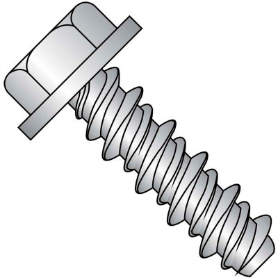 8-18X5/8 #6HD Unslotted Indented Hex Washer High Low Screw Fully Threaded 18-8 SST 4500 pcs