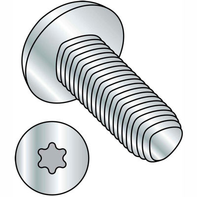 8-32X1 6 Lobe Pan Taptite Alternative Thread Rolling Screw Fully Thrd Zinc Bake & Wax, Pkg of 5000