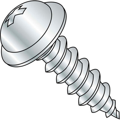8-15X1 1/2 Phillips Round Washer Self Tapping Screw Type A Fully Threaded Zinc And Bake 3000 pcs