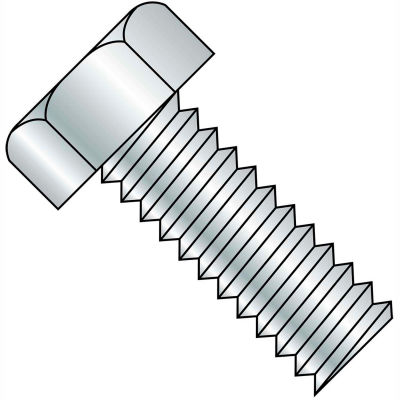 8-32X3  Unslotted Indented Hex Head Machine Screw Fully Threaded Zinc, Pkg of 1500
