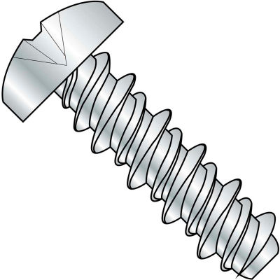#10 x 3/8 #8HD Phillips Pan High Low Screw Fully Threaded Zinc Bake - Pkg of 10000