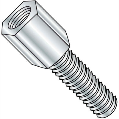 4-40X1/2 3/16 Hex Jackscrew Male Zinc, Pkg of 1000
