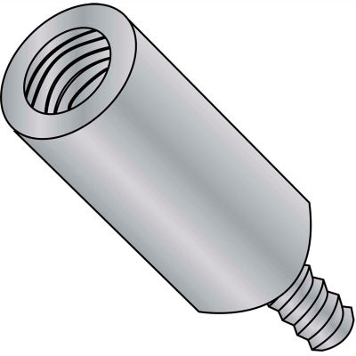 4-40 x 1/2 Three Sixteenths Round Male Female Standoff - Aluminum - Pkg of 1000