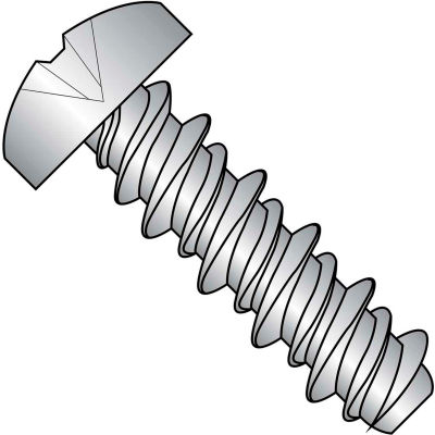 #10 x 1/2 #8HD Phillips Pan High Low Screw Fully Threaded 18-8 Stainless Steel - Pkg of 5000