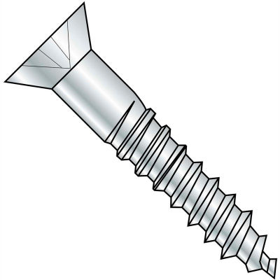 #12 x 3 Phillips Flat Full Body 2/3 Thread Wood Screw Zinc - Pkg of 600