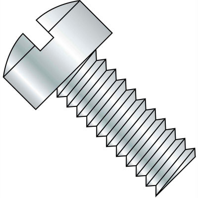 1/4-20X3/4 Slotted Fillister Head Machine Screw Fully Threaded Zinc, Pkg of 3000