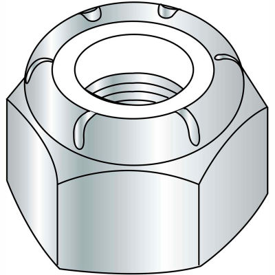 1/4-20 NE Nylon Insert Hex Lock Nut Zinc, Pkg of 2000