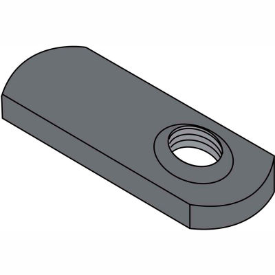 1/4-20 Spot Weld Offset Hole Tab Weld Nut Plain, 1000 pcs