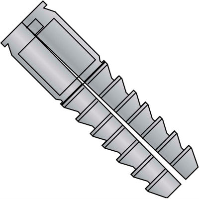 Lag Screw Shield - 1/4" - Long - Zinc Die Cast - Pkg of 50