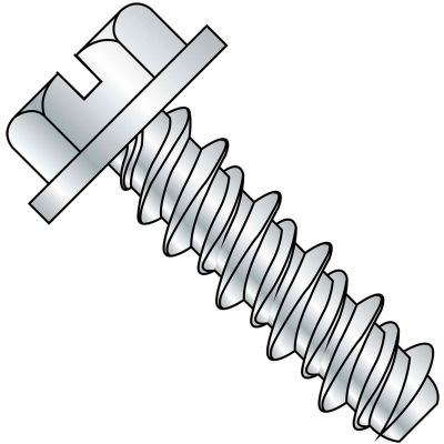 5/16X3/4 #14HD Slotted Indented Hex Washer High Low Fully Threaded Zinc Bake, Pkg of 1250