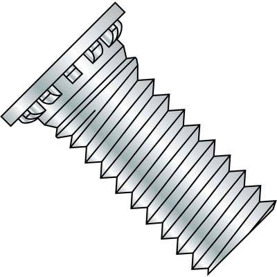 5/16-18 x 2 Self Clinching Stud Full Thread Hardened Steel Heat - Zinc Bake - Pkg of 500