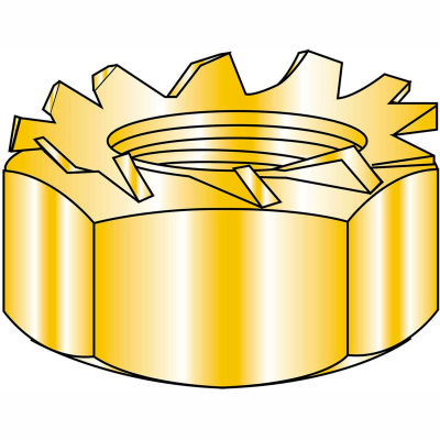 5/16-18 K Lock Nut Zinc Yellow and Bake, Pkg of 1500