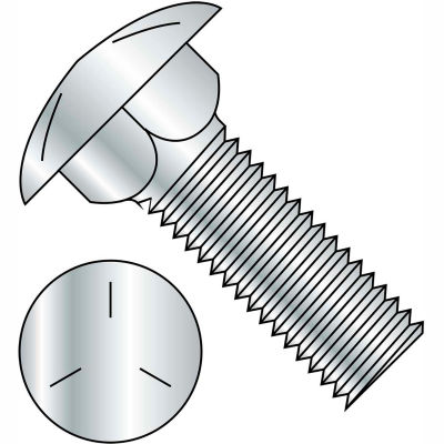 Thread Type: UNC Length: 1-1//2 Steel Quantity: 125 Full Thread Inch Drive: External Square Head: Round 1//4-20 x 1 1//2 Carriage Bolts Grade 5 COARSE ZINC CR+3 Zinc Size: 1//4-20
